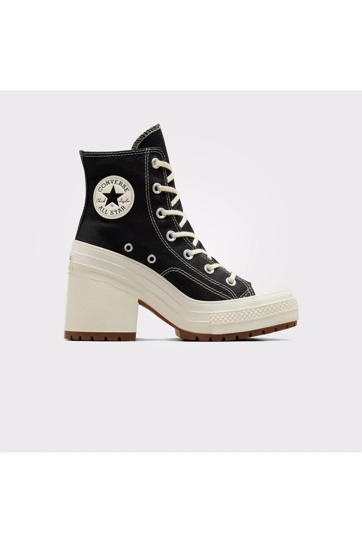 Chuck 70 De Luxe Heel Unisex Siyah/Krem Sneaker
